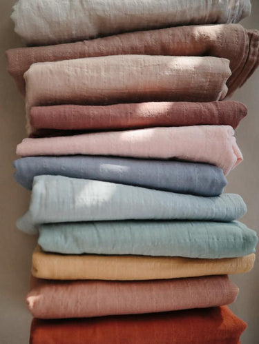 Mushie Organic Muslin Swaddle, Natural